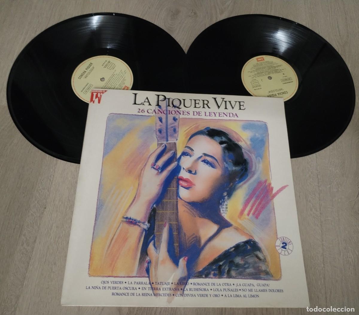 Discos de vinilo: CONCHA PIQUER - LA PIQUER VIVE ..2 LP&acute;S DE CARPETA ABIERTA CON ENCARTE - 1991 EMI-ODEON - 26 TEMAS