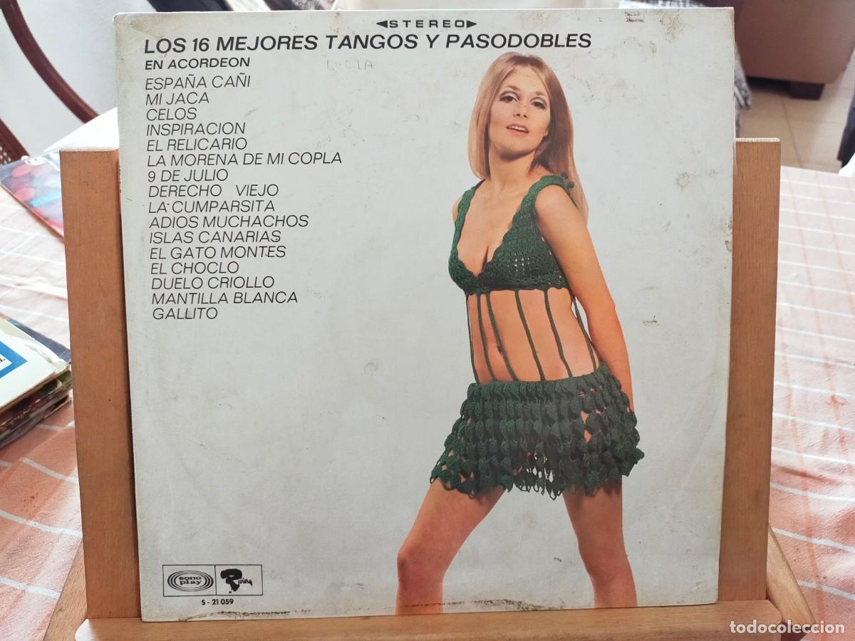 Disques de vinyle: LOS 16 MEJORES TANGOS Y PASODOBLES EN ACORDE&Oacute;N. JEAN FREBER Y SU CONJUNTO MUSETTE. 1968.