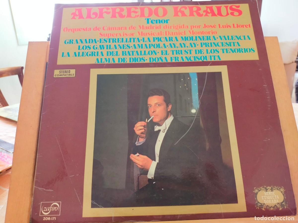 Discos de vinilo: ALFREDO KRAUS. ORQUESTA DE C&Aacute;MARA DE MADRID DIRIGIDA POR JOS&Eacute; LUIS LLORET. ZAFIRO. 1973