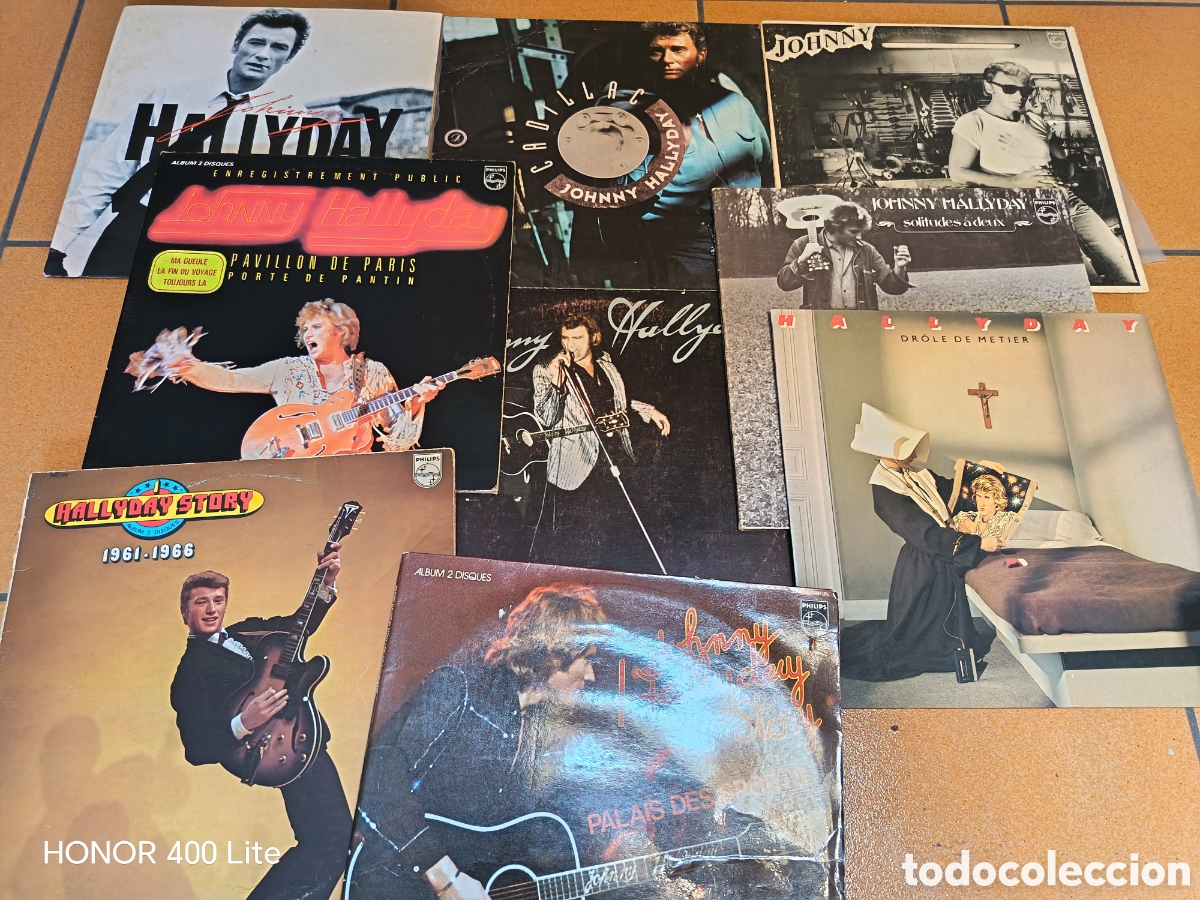 Discos de vinilo: Lote de vinilos Johnny Hallyday
