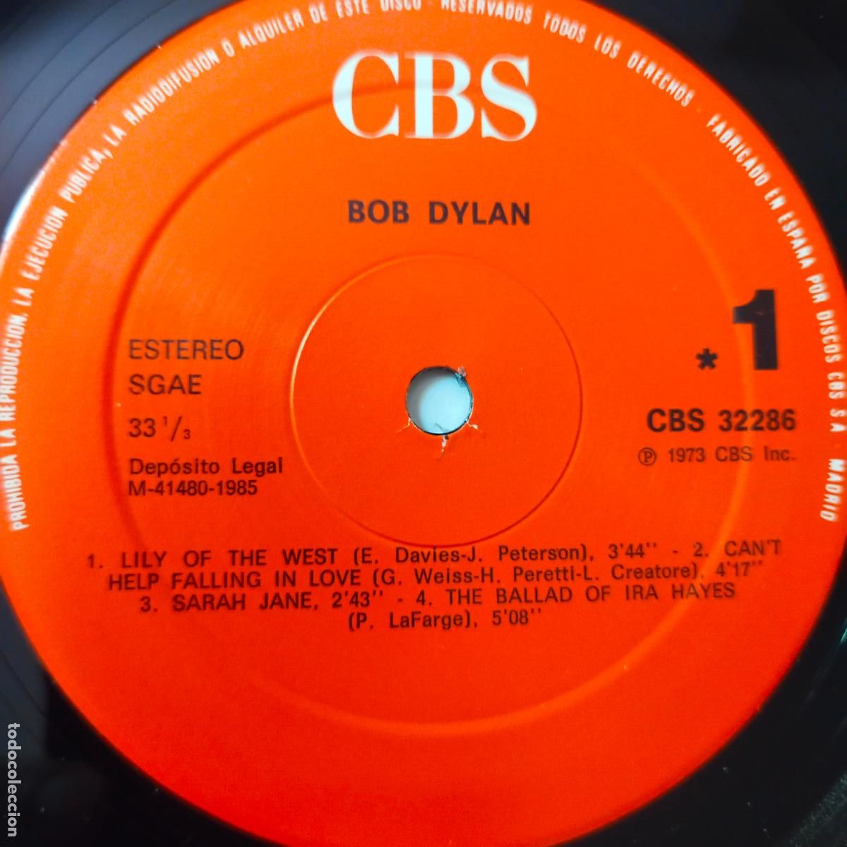 Discos de vinilo: BOB DYLAN- LP ESPA&Ntilde;A 1985- DISCO CASI NUEVO. - Foto 3