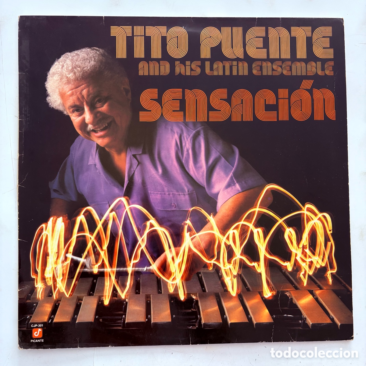 Discos de vinilo: lp Tito Puente And His Latin Ensemble Sensaci&oacute;n edicion alemana de 1986
