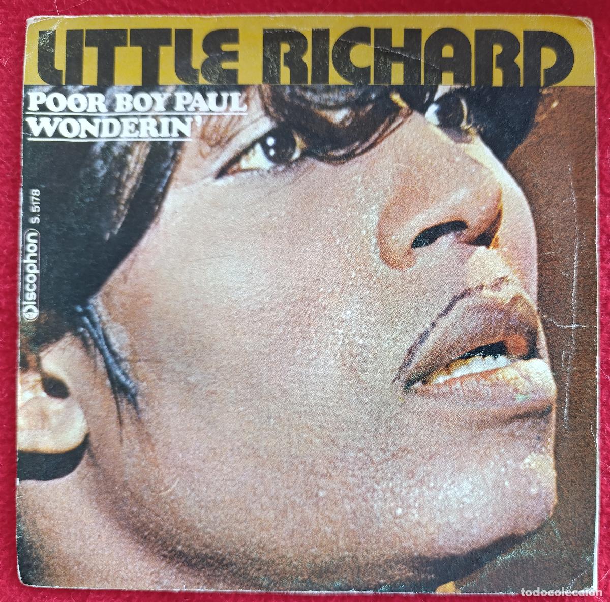 Discos de vinilo: LITTLE RICHARD -POOR BOY PAUL / WONDERIN' 7&rdquo; 1971 SUPER RARA EDICION ESPA&Ntilde;OLA