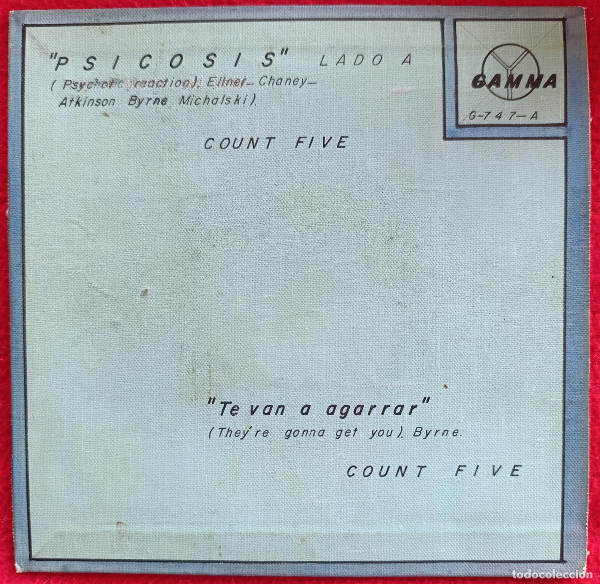 Discos de vinilo: COUNT FIVE &lrm;&ndash; PSICOSIS = PSYCHOTIC REACTION 7&rdquo; 1966 MEXICO - SUPER RARO CON PORTADA