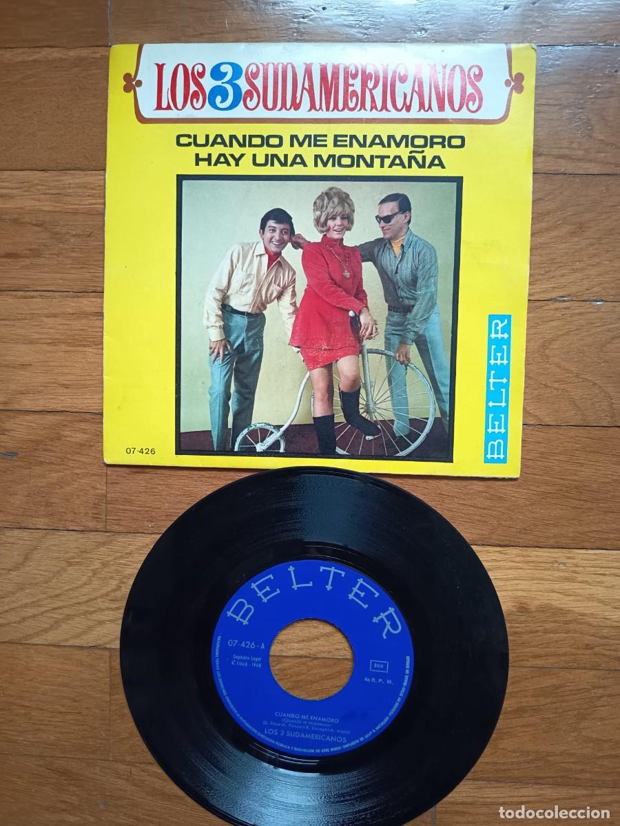 Discos de vinilo: SINGLE - LOS TRES SUDAMERICANOS - CUANDO ME ENAMORO - 1968