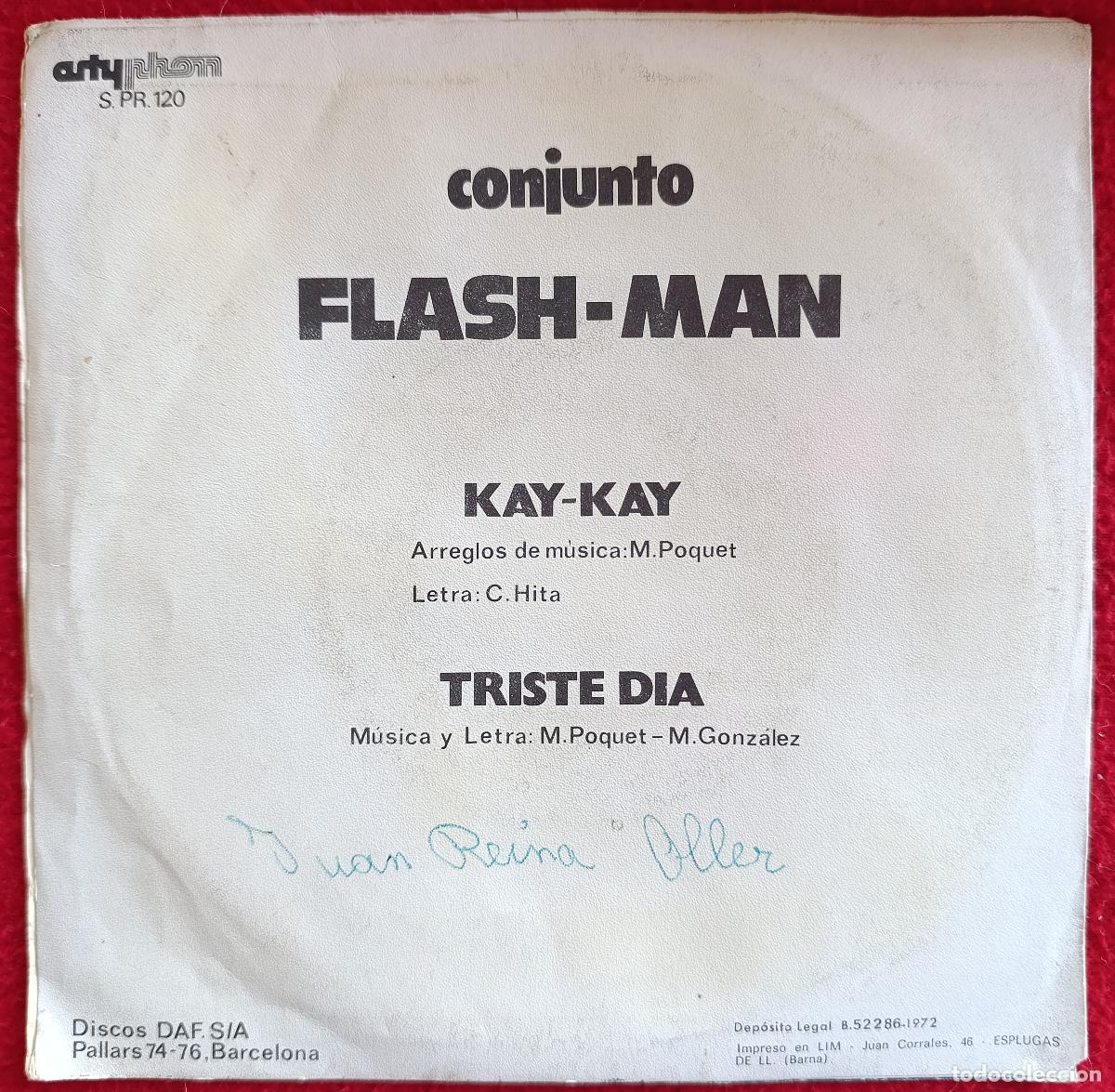 Discos de vinilo: CONJUNTO FLASH-MAN &lrm;&ndash; KAY-KAY 7&rdquo; 1972 - Foto 2