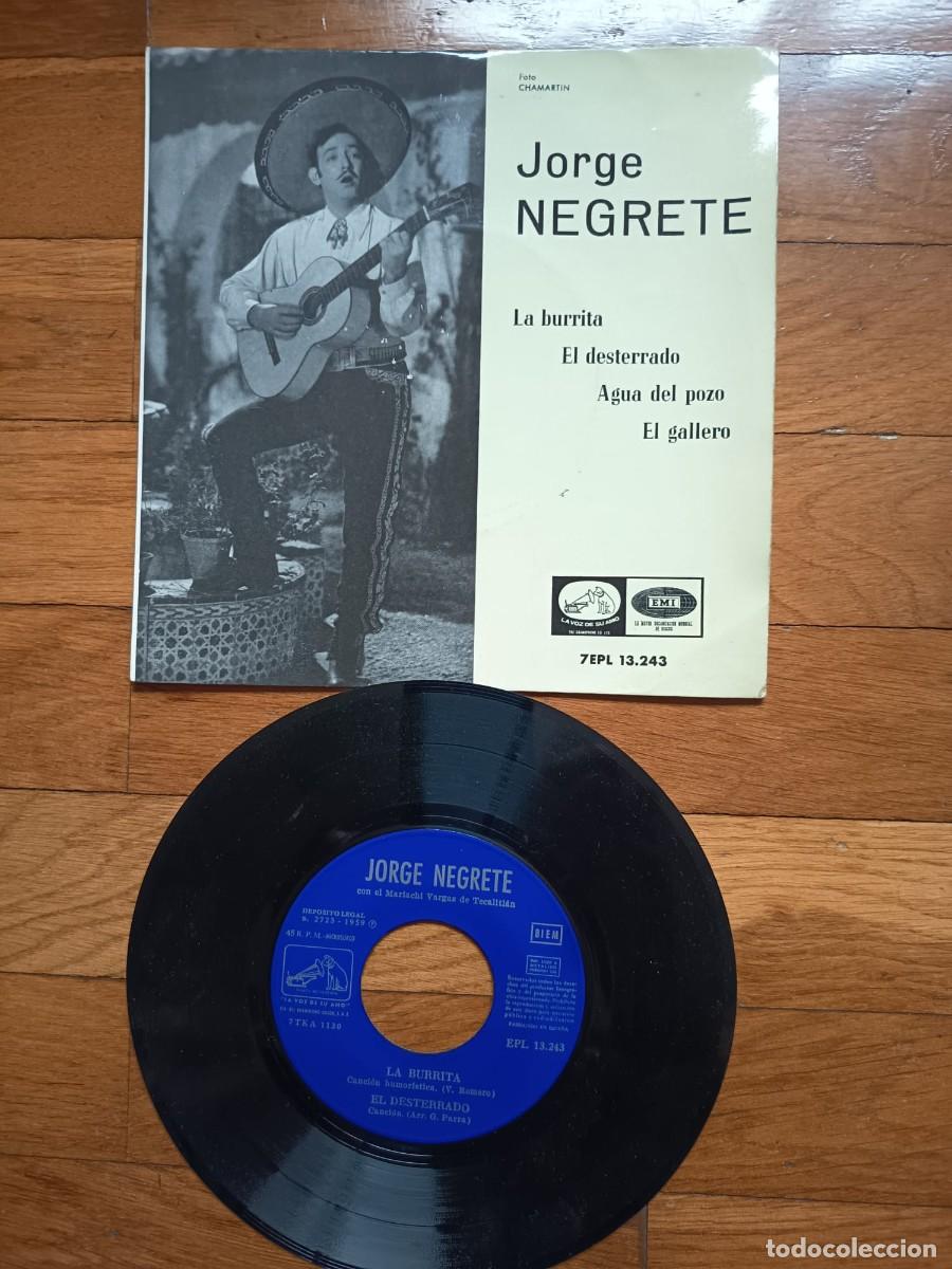 Discos de vinilo: SINLGE EP - JORGE NEGRETE - LA BURRITA - 1959