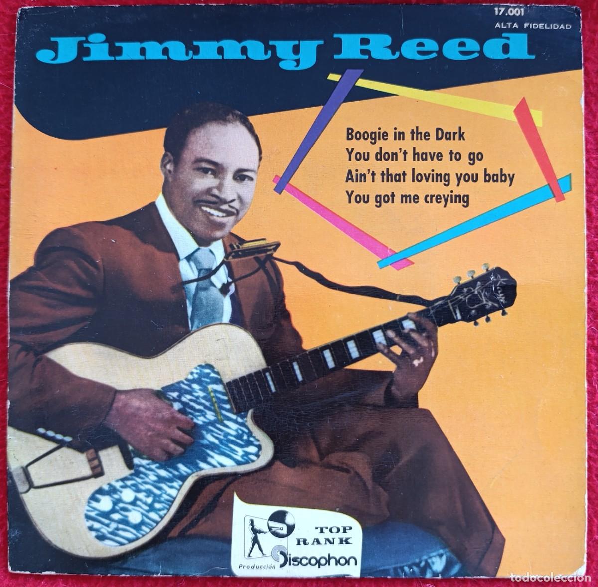 Discos de vinilo: JIMMY REED &lrm;&ndash; BOOGIE IN THE DARK 7&rdquo; EP 1960 VINILO AZUL BLUES R&B
