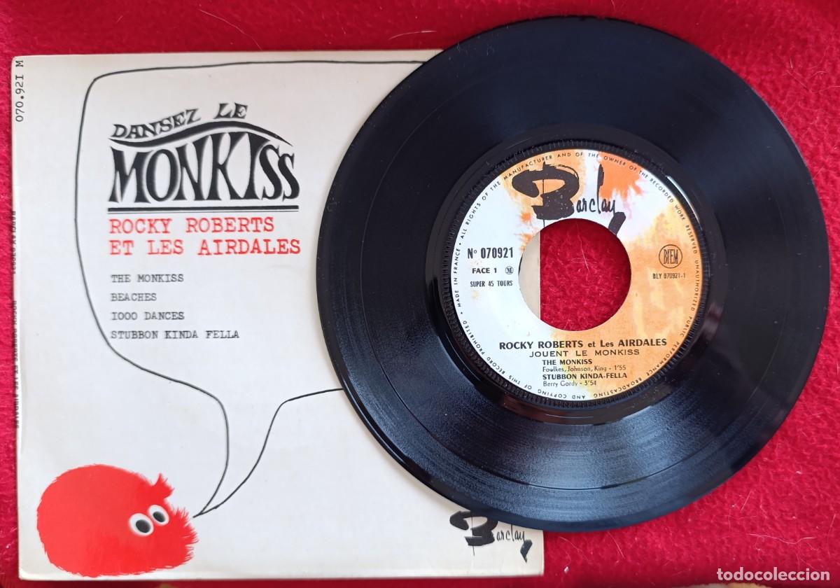 Discos de vinilo: ROCKY ROBERTS ET LES AIRDALES -DANSEZ LE MONKISS 7&rdquo; EP 1965 FRANCE