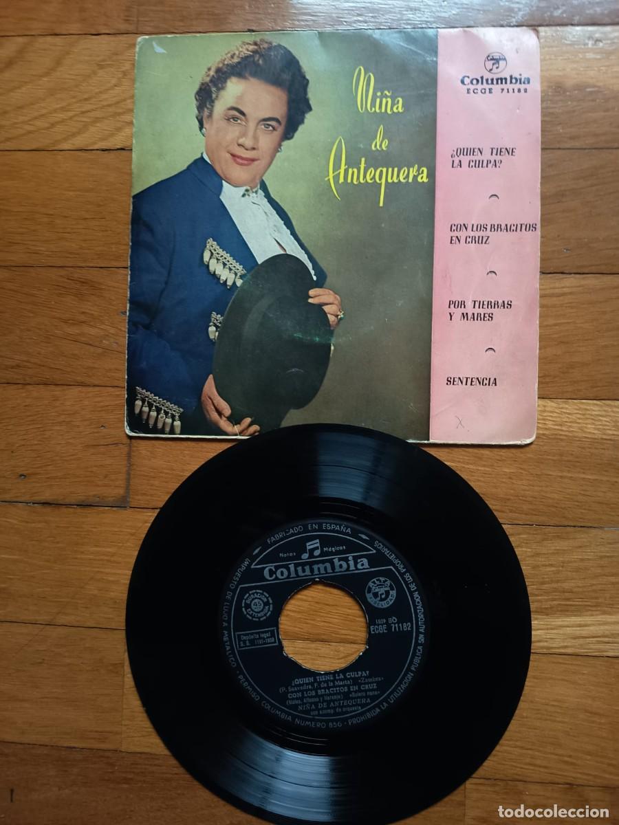 Discos de vinilo: SINGLE EP - NI&Ntilde;A DE ANTEQUERA - &iquest; QUIEN TIENE LA CULPA ? - 1958
