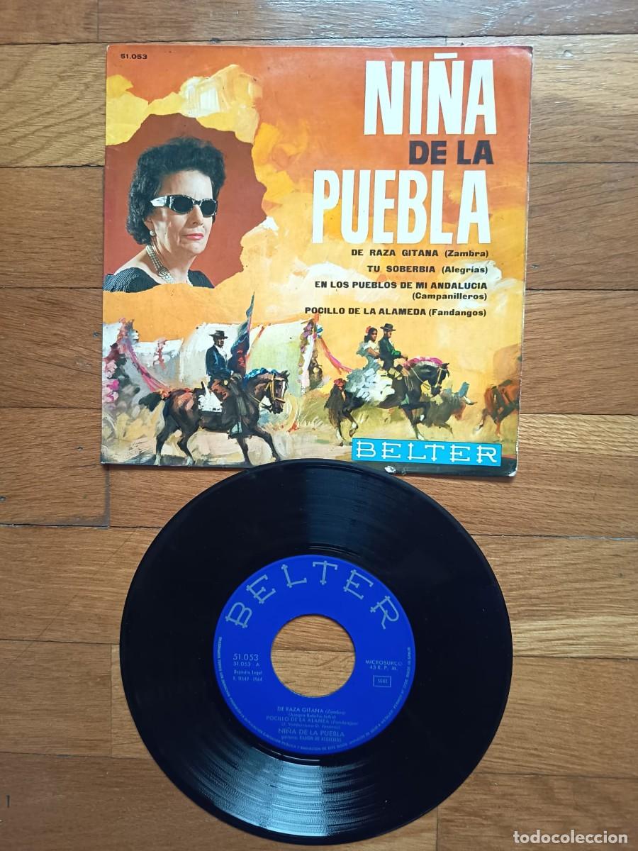 Discos de vinilo: SINGLE EP - NI&Ntilde;A DE LA PUEBLA - DE RAZA GITANA - 1964