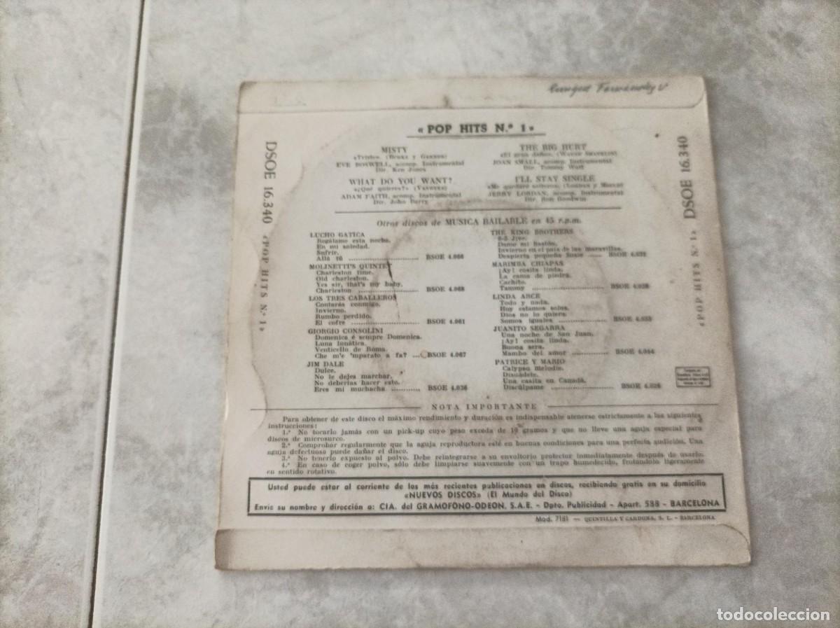 Discos de vinilo: Pop Hits n&ordm; 1 ep -raro- - Foto 2