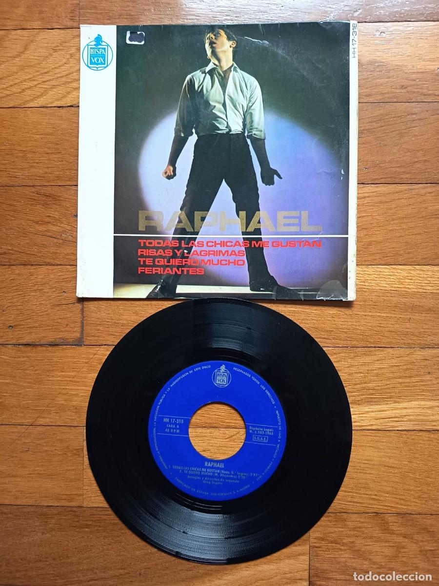 Discos de vinilo: SINGLE EP - RAPHAEL - TODAS LAS CHICAS ME GUSTAN - - 1965