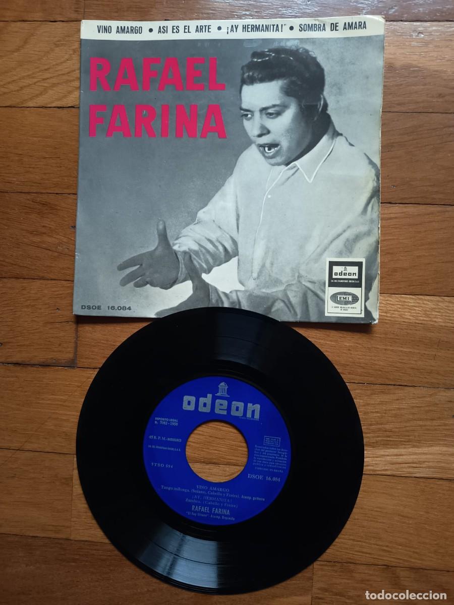 Discos de vinilo: SINGLE EP - RAFAEL FARINA - VINO AMARGO - 1958