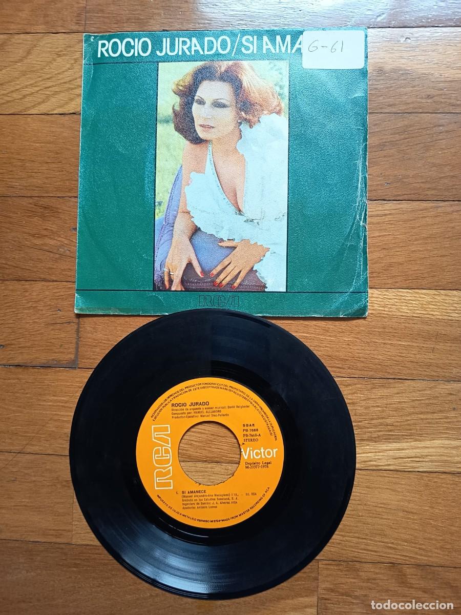 Discos de vinilo: SINGLE - ROCIO JURADO - SI AMANECE - 1978 - Foto 1