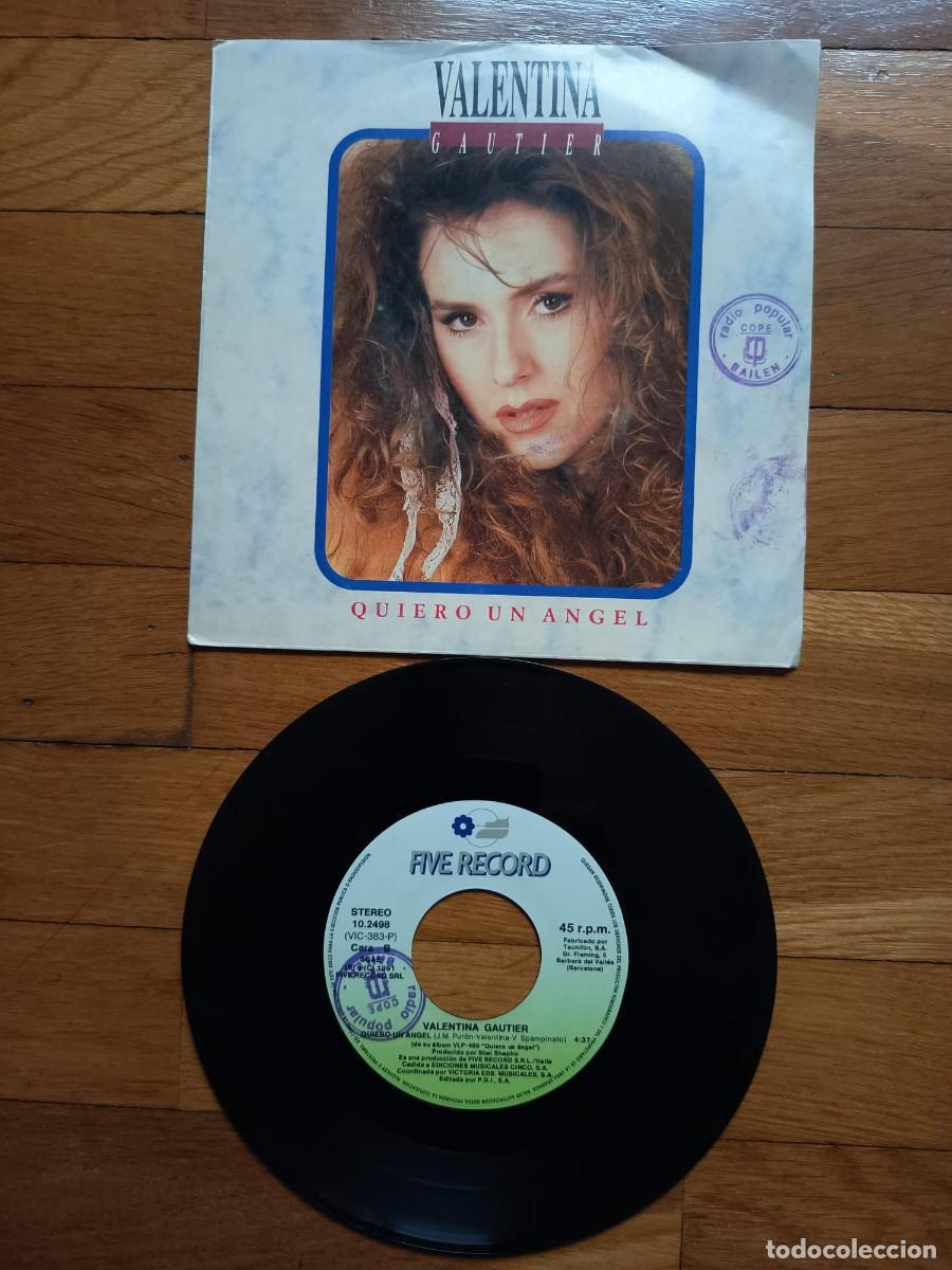 Discos de vinilo: SINGLE - VALENTINA GAUTIER - QUIERO UN ANGEL - 1991