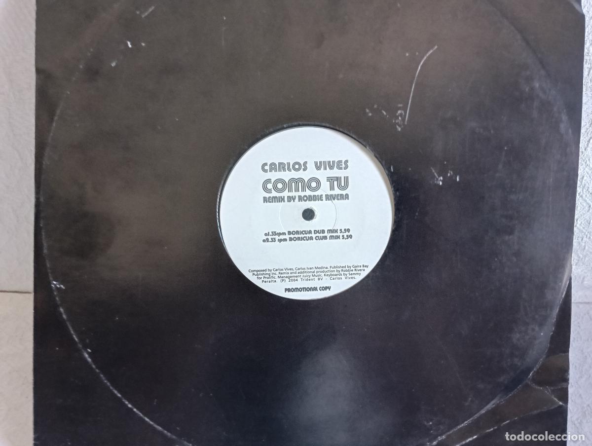 Discos de vinilo: CARLOS VIVES Como T&uacute; Maxi como NUEVO portada generica .Ver titulos y dem&aacute;s informaci&oacute;n en fotos.Ped