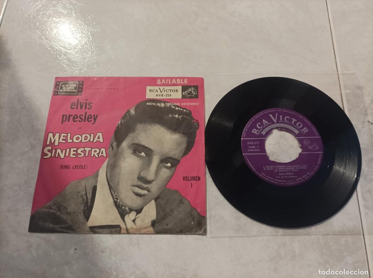 Discos de vinilo: Elvis Presley single melodia siniestra -leer-