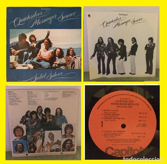 Discos de vinil: QUICKSILVER MESSENGER SERVICE / solid silver 75 !! RARA completa 1&ordf; EDIC. ORIG. USA + encarte, EXC