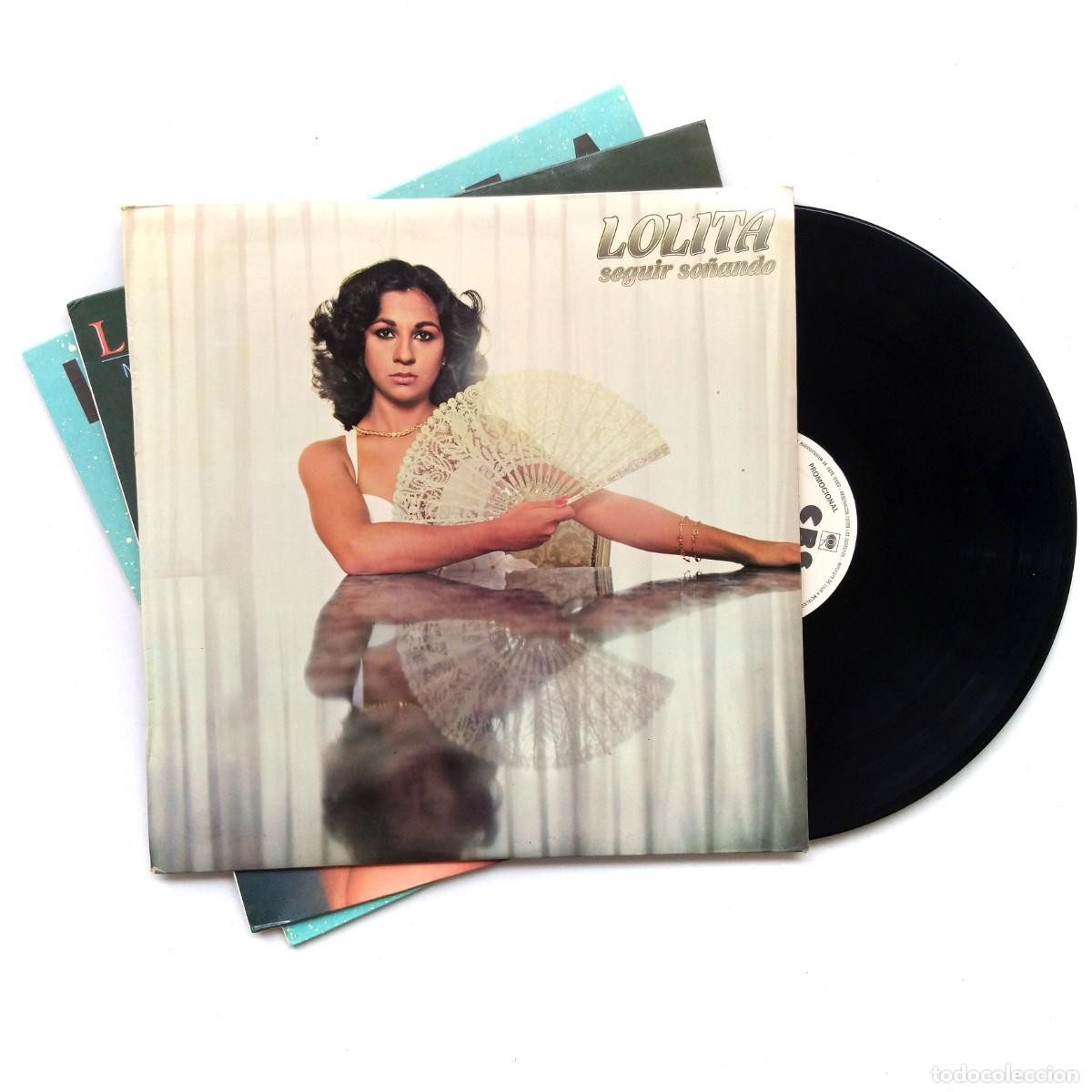 Discos de vinilo: LOLiTA Flores Lote 3 LP Con Sabor A Menta Madrugada Seguir So&ntilde;ando Promo