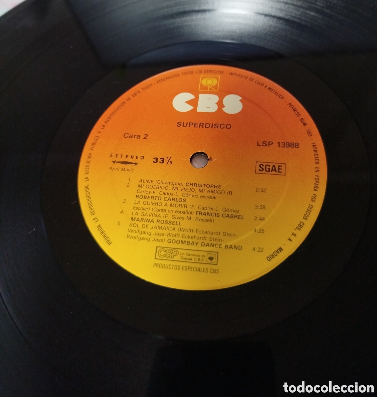 Discos de vinilo: Super Disco. VV.AA. CBS - Foto 3