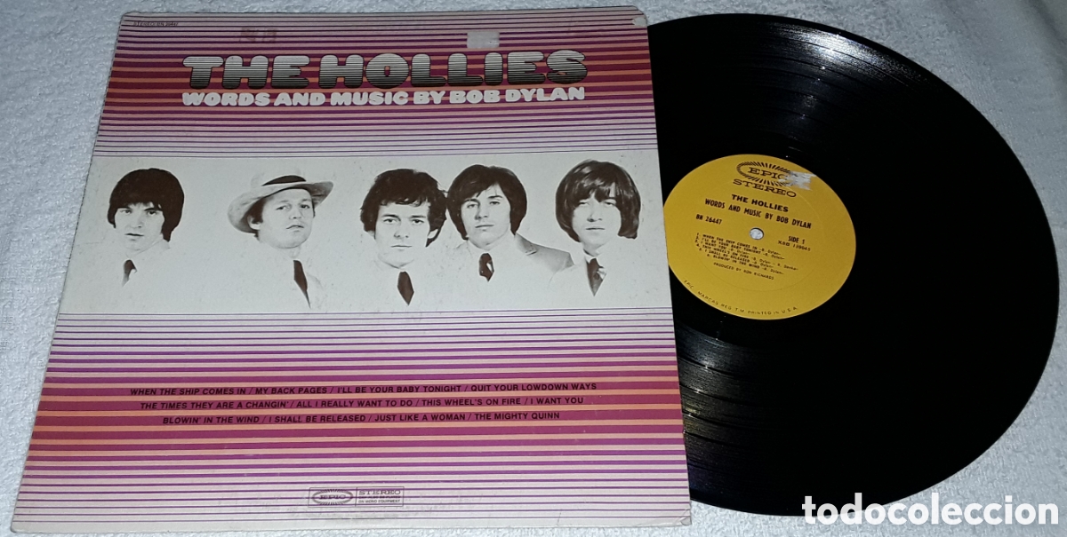 Discos de vinil: LP- THE HOLLIES - WORDS AND MUSIC BY BOB DYLAN - MADE IN USA