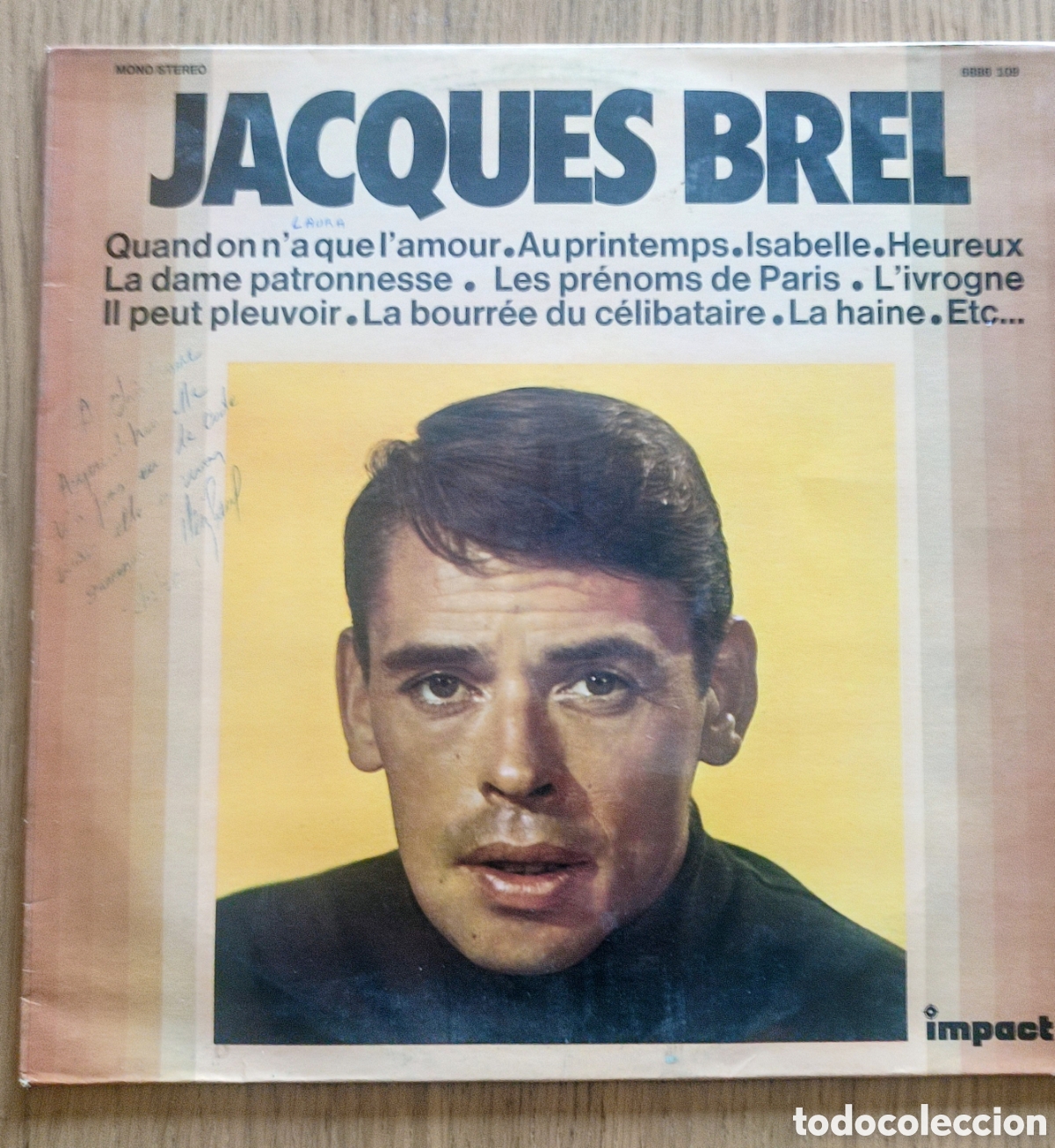 Discos de vinilo: LP JACQES BREL cantautor frances - Foto 1