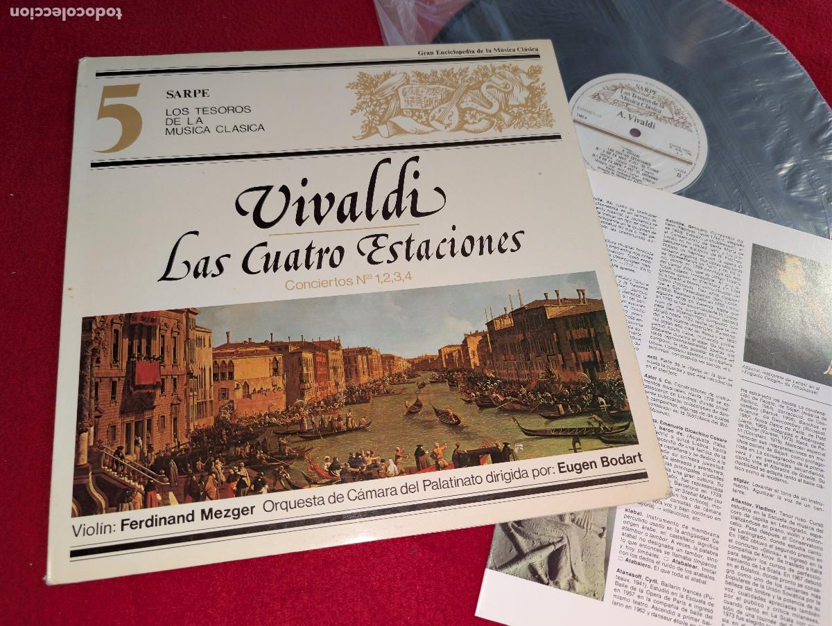 Disques de vinyle: ORQ. PALATINATO dir Bodart MEZGER violin VIVALDI Las cuatro Estaciones, 1,2,3,4 LP LP 1980 Sarpe