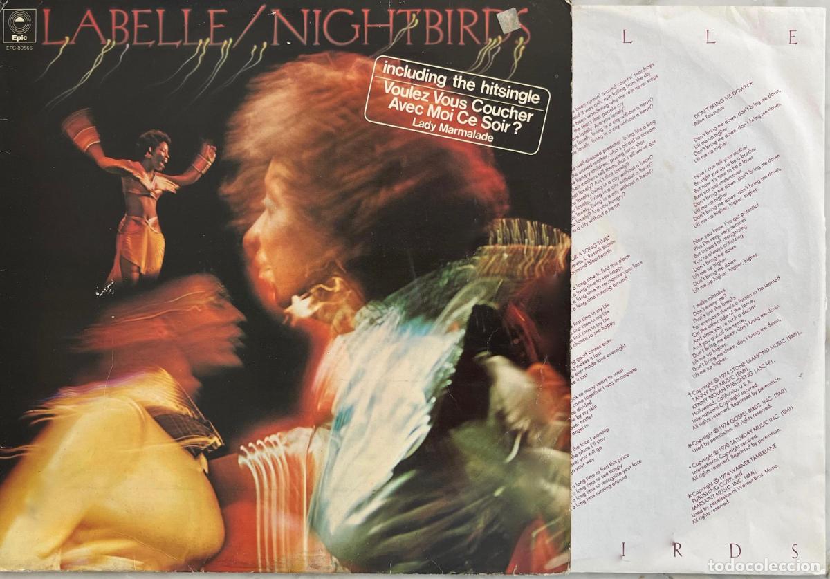 Disques de vinyle: LABELLE. NIGHTBIRDS. VOULEZ VOUS COUCHER AVEC MOI... LP ORIGINAL HOLANDA CON FUNDA INTERIOR LETRAS.