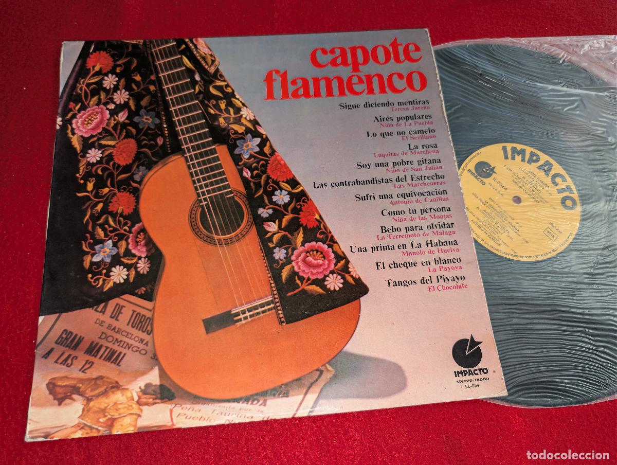 Vinyl records: CAPOTE FLAMENCO Teresa Jare&ntilde;o+Sevillano+Marchena+Payoya+Chocolate++ LP 1974 Impacto
