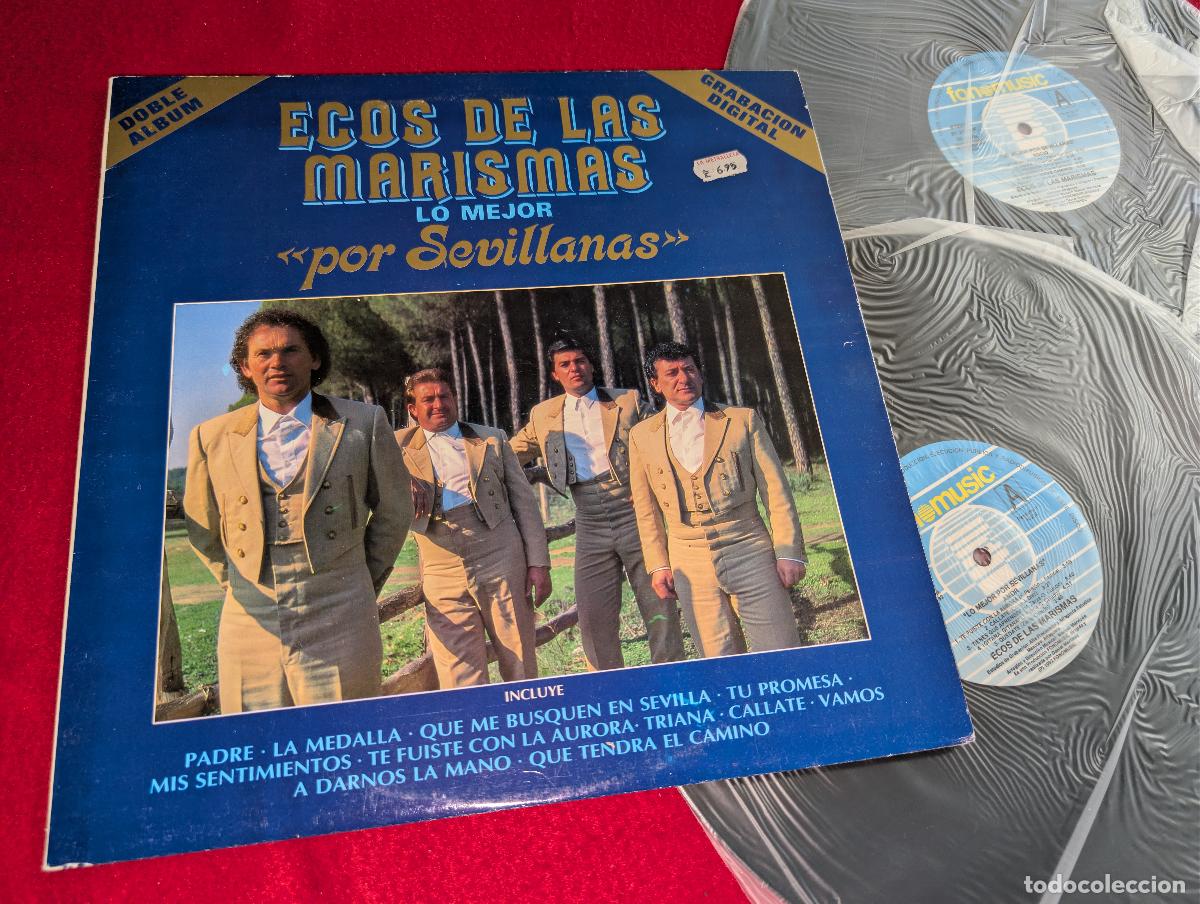 Discos de vinilo: ECOS DE LAS MARISMAS Lo mejor por sevillanas 2LP 1992 Fonomusic VINILO GATEFOLD