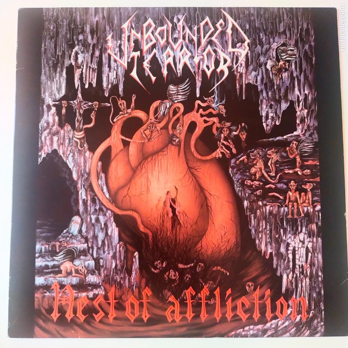 Vinyl records: Unbounded Terror &ndash; Nest Of Affliction- ESPA&Ntilde;A LP 1992+ INSERT- DISCO EXC. ESTADO.