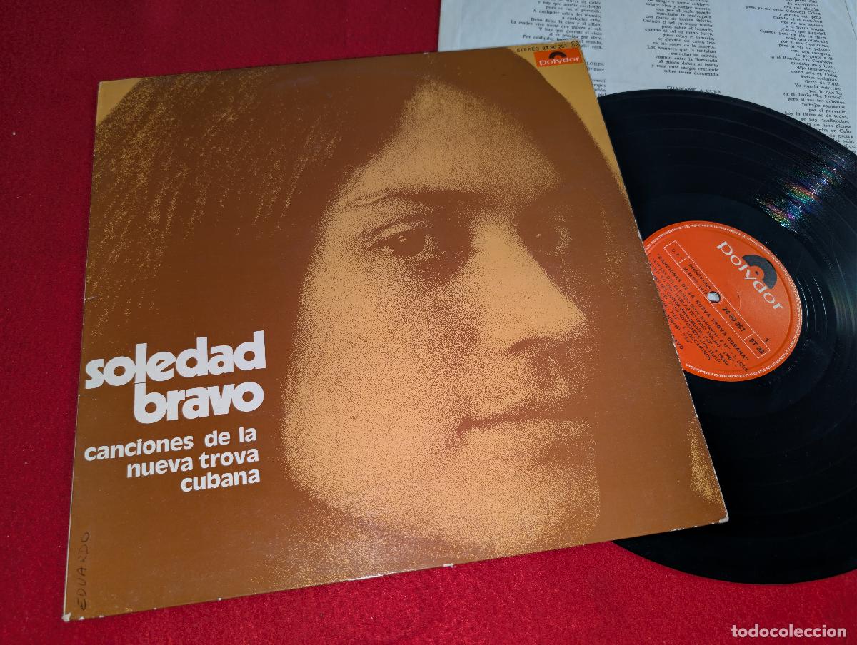 Vinyl records: SOLEDAD BRAVO CANCIONES DE LA NUEVA TROVA CUBANA LP 1976 POLYDOR EDICION ESPA&Ntilde;OLA SPAIN
