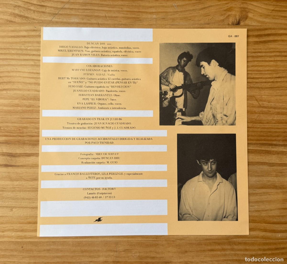 Discos de vinilo: Duncan Dhu &ndash; Canciones. Spain 1986 - Foto 3