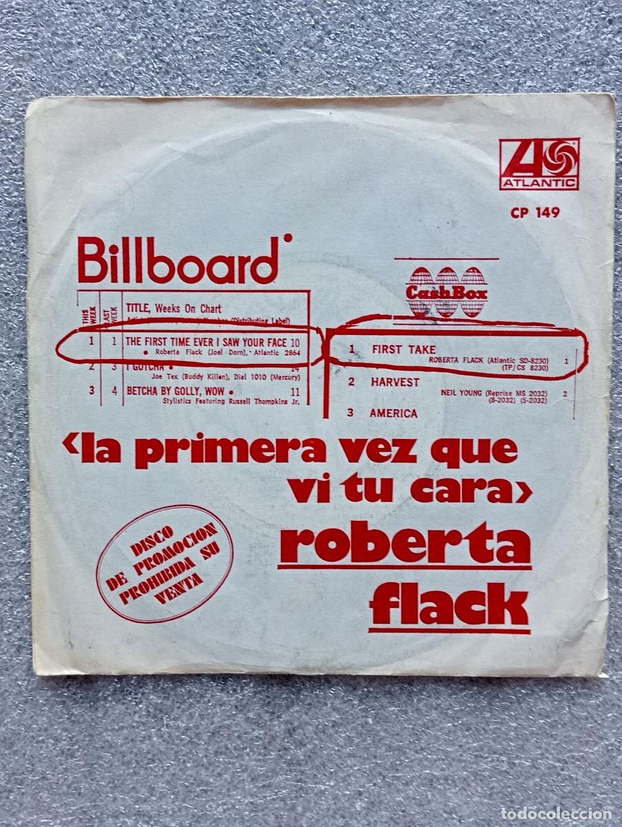 Discos de vinilo: Roberta Flack - The First Time Ever I Saw Your Face (7&rdquo;, Single, Promo) 1972