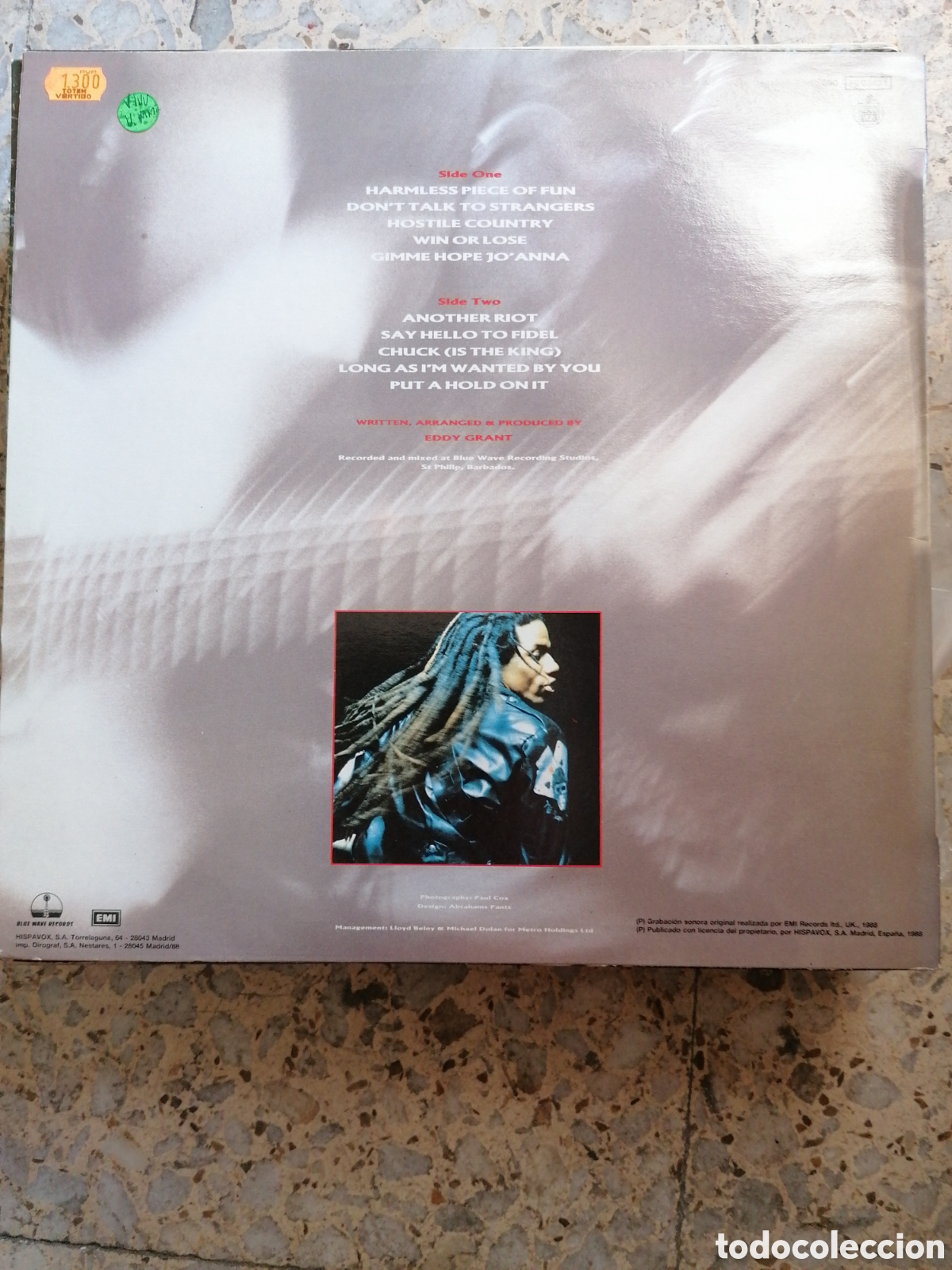 Discos de vinilo: LP EDDY GRANT FILE UNDER ROCK 1988 ESPA&Ntilde;A - Foto 2