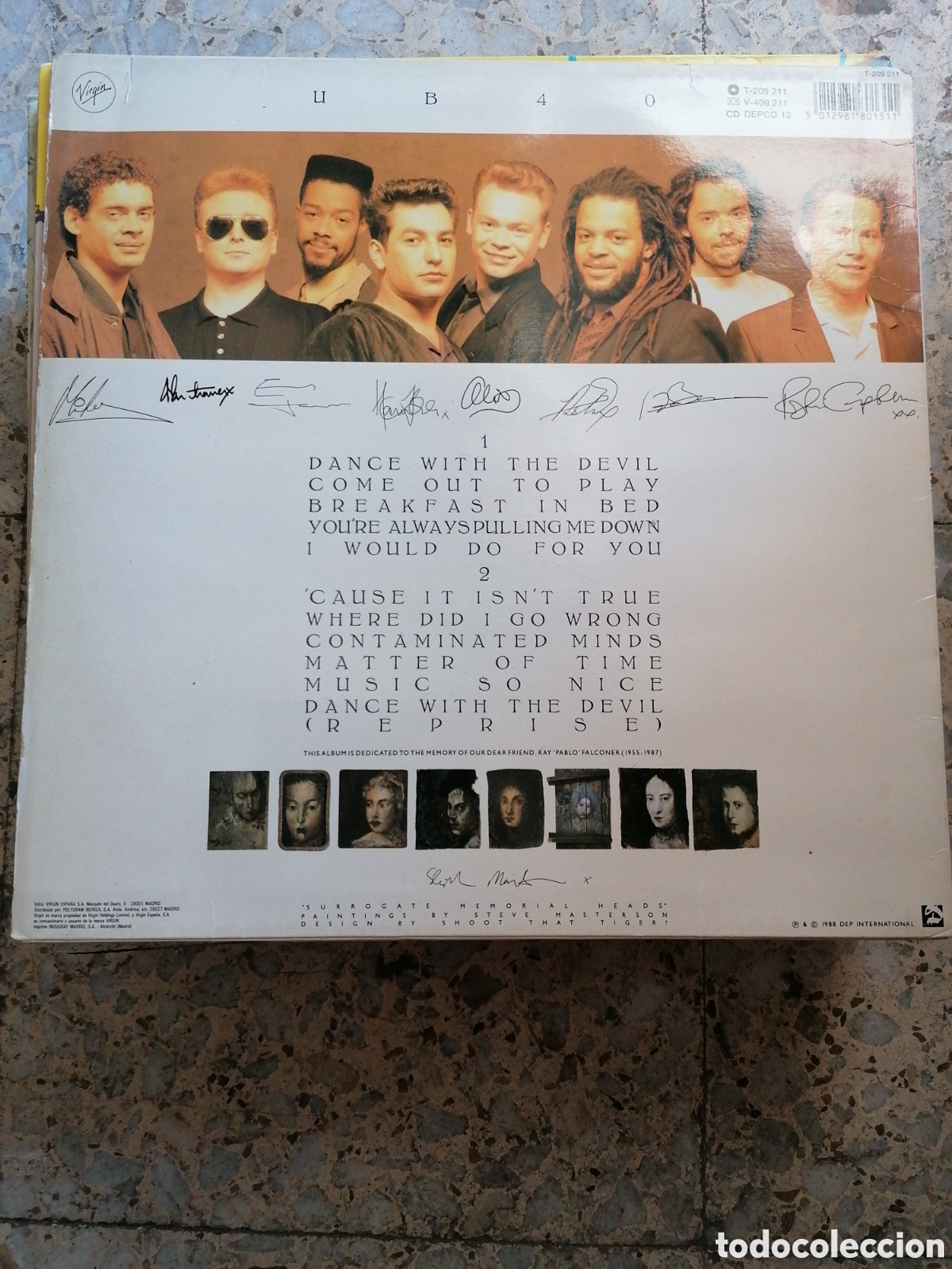 Discos de vinilo: LP UB40 DANCE WITH THE DEVIL 1988 ESPA&Ntilde;A - Foto 2