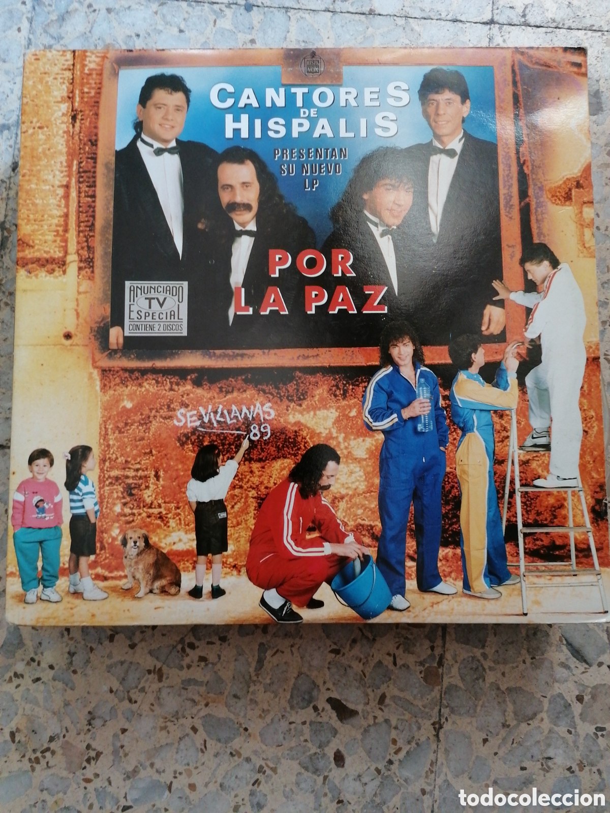 Discos de vinilo: 2 LP CANTORES DE HISPALIS POR LA PAZ PORTADA ABIERTA 1988