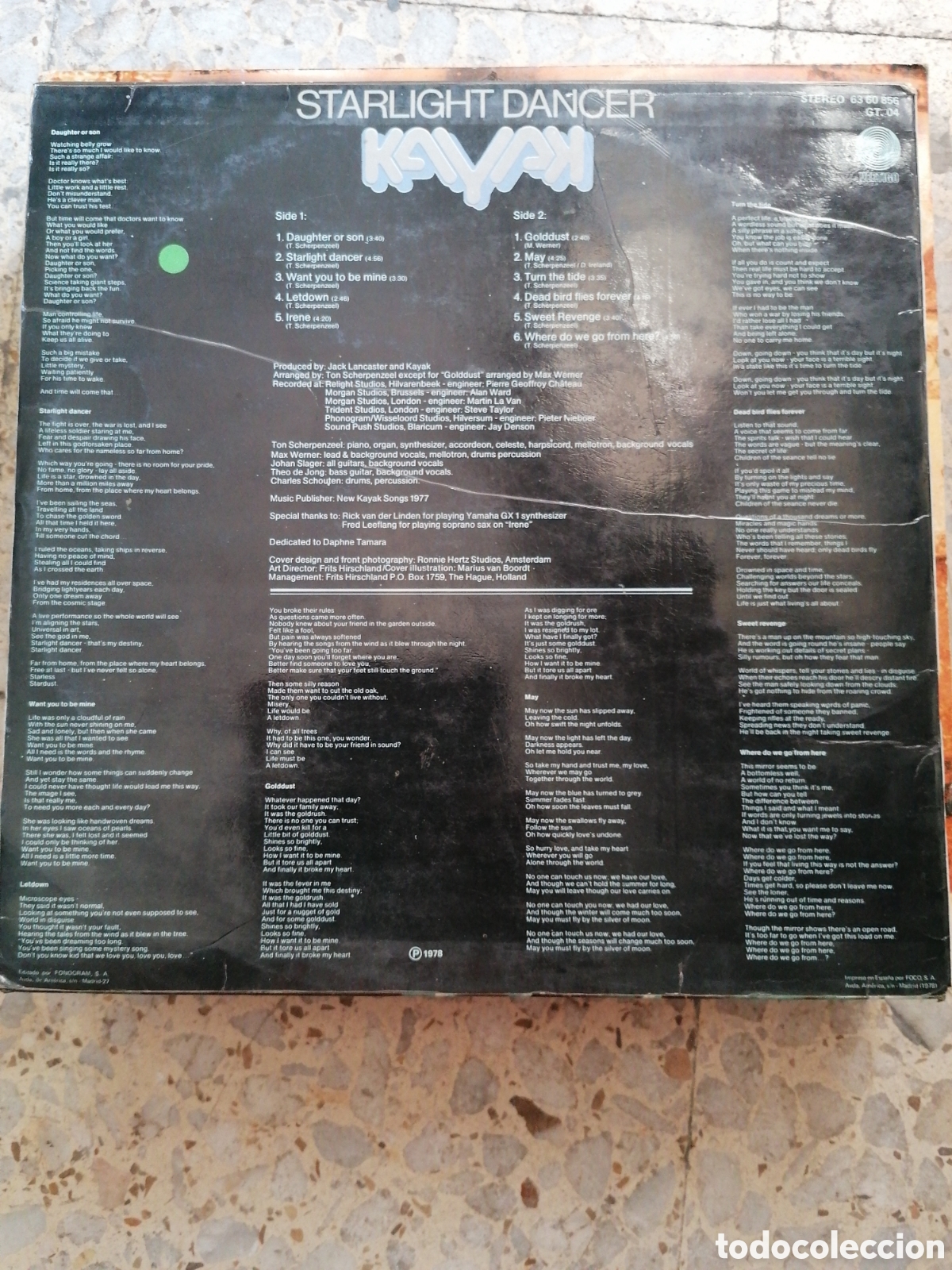 Discos de vinilo: LP KAYAK STARLIGHT DANCER SPAIN 1978 - Foto 2