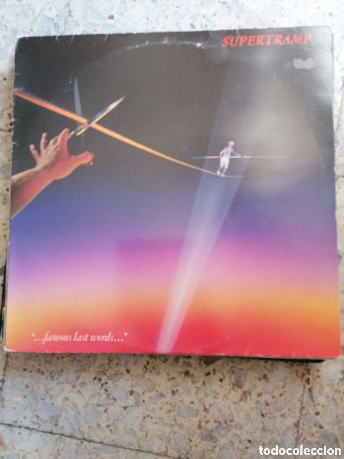 Vinyl records: LP SUPERTRAMP FAMOUS LAST WORDS 1982 ESPA&Ntilde;A INSERT