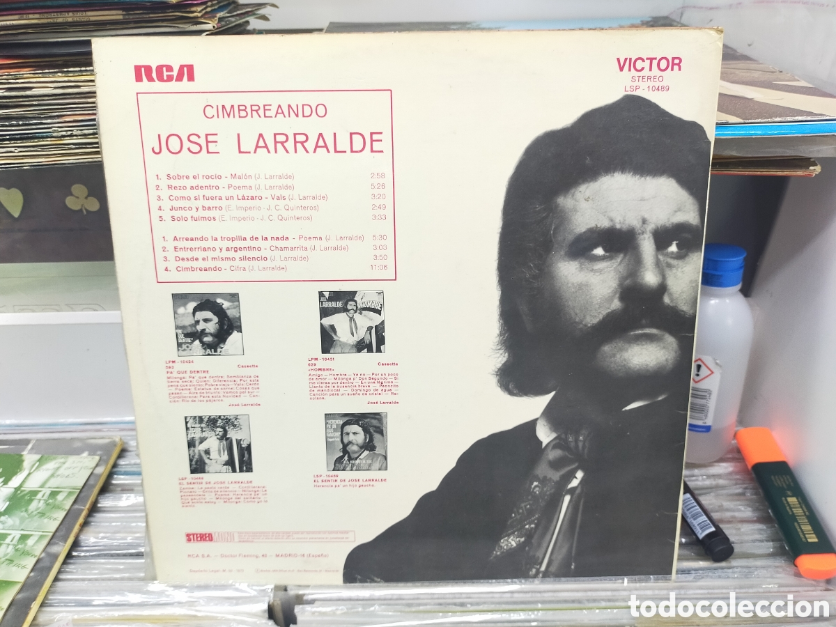 Discos de vinilo: Jos&eacute; larralde LP cimbreando Espa&ntilde;a 1973 - Foto 2