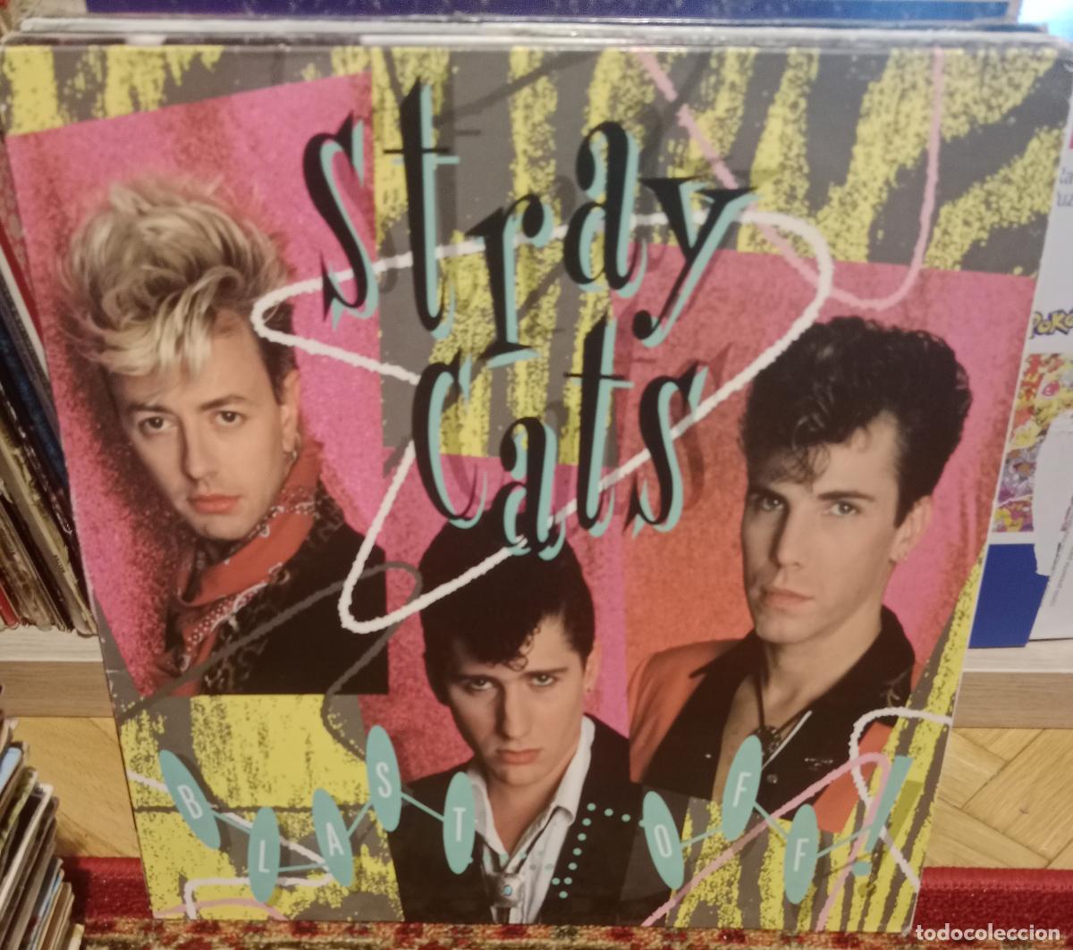 Discos de vinilo: Stray Cats &ndash; Blast Off Lp Espa&ntilde;a 1989