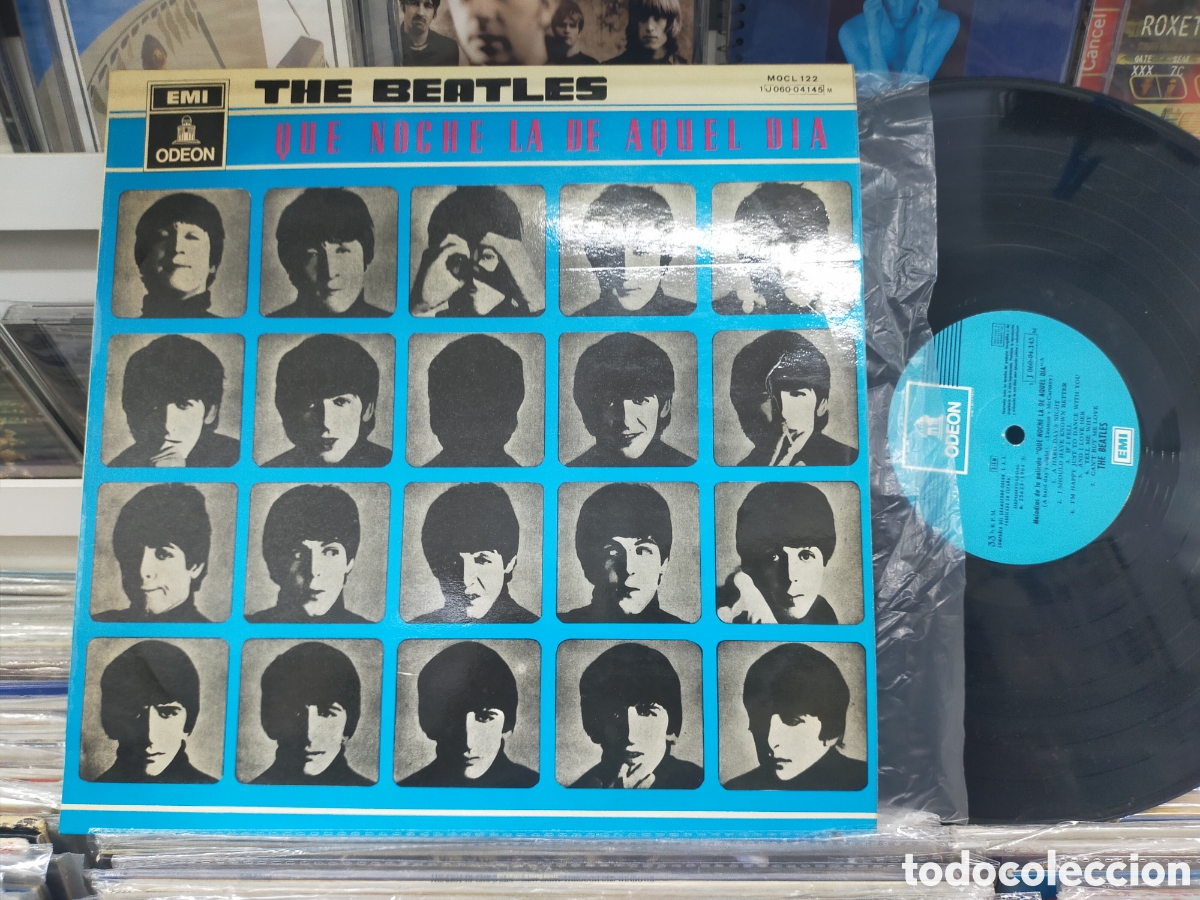 Discos de vinilo: Beatles lp que noche la de aquel d&iacute;a Espa&ntilde;a doble referencia la el azul claro