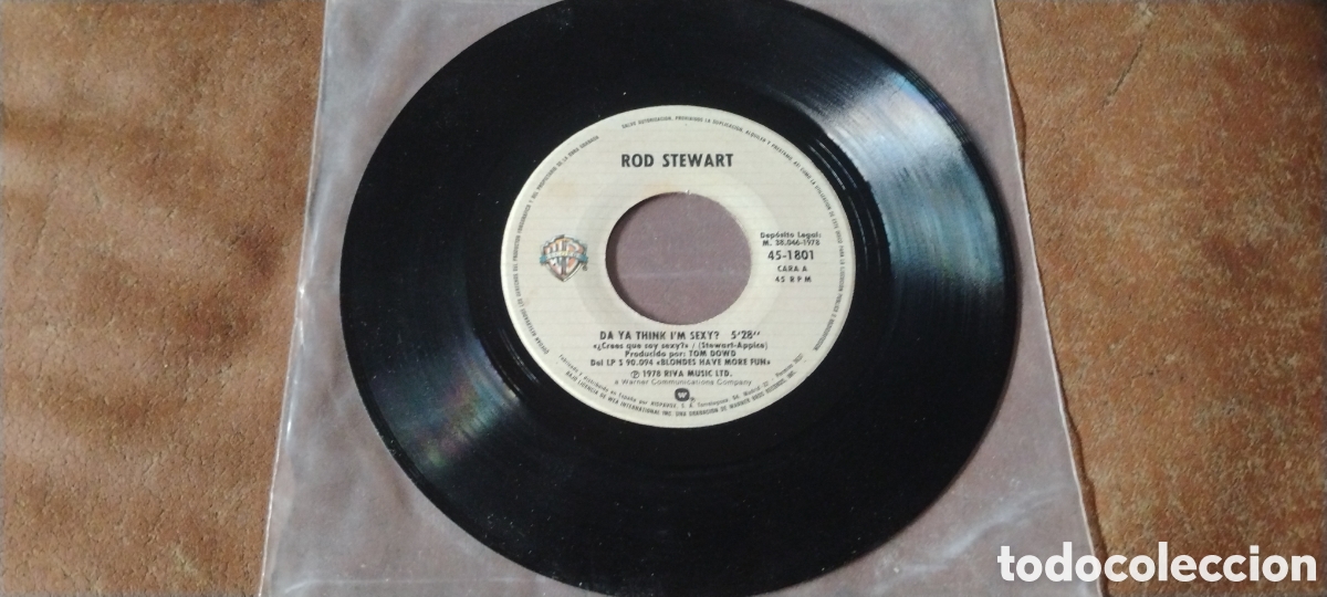 Discos de vinilo: ROD STEWART-DA YA THINK I'M SEXY -SINGLE-WARNER BROS/SPAIN-IBL