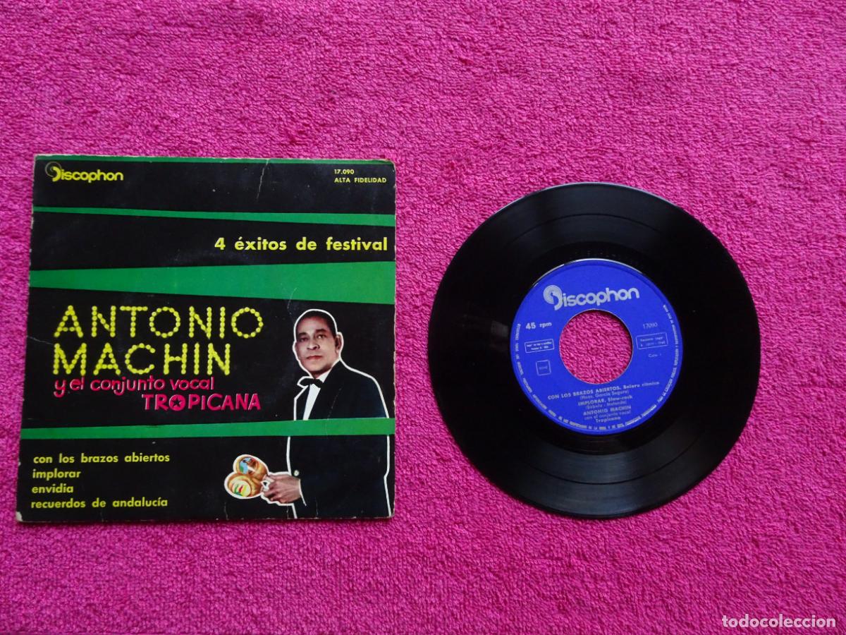 Discos de vinilo: antonio machin y el conjunto vocal tropicana con los brazos abiertos 1960 discophon 17090