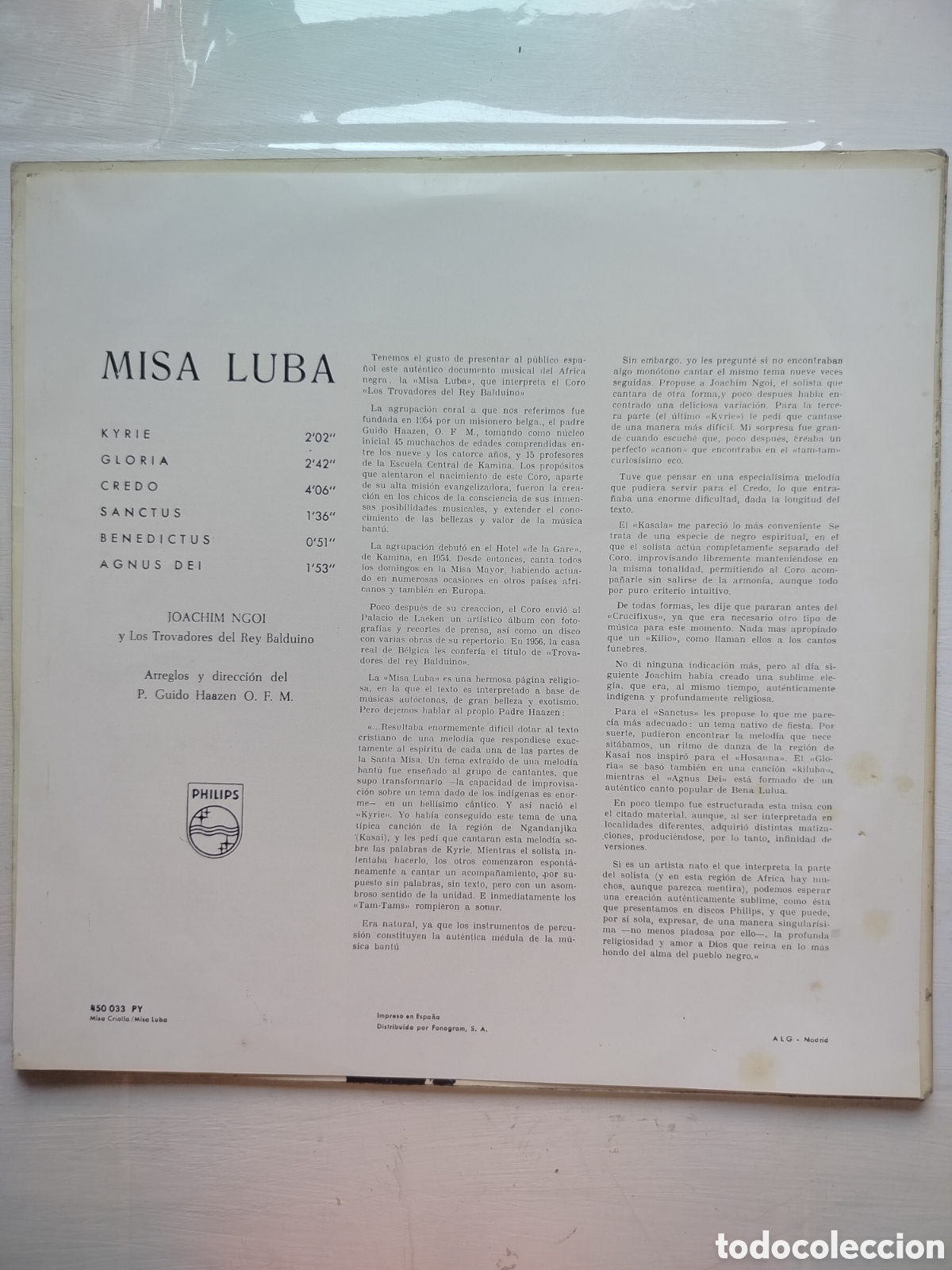 Discos de vinilo: Misa Luba - Misa Criolla LP - Foto 3