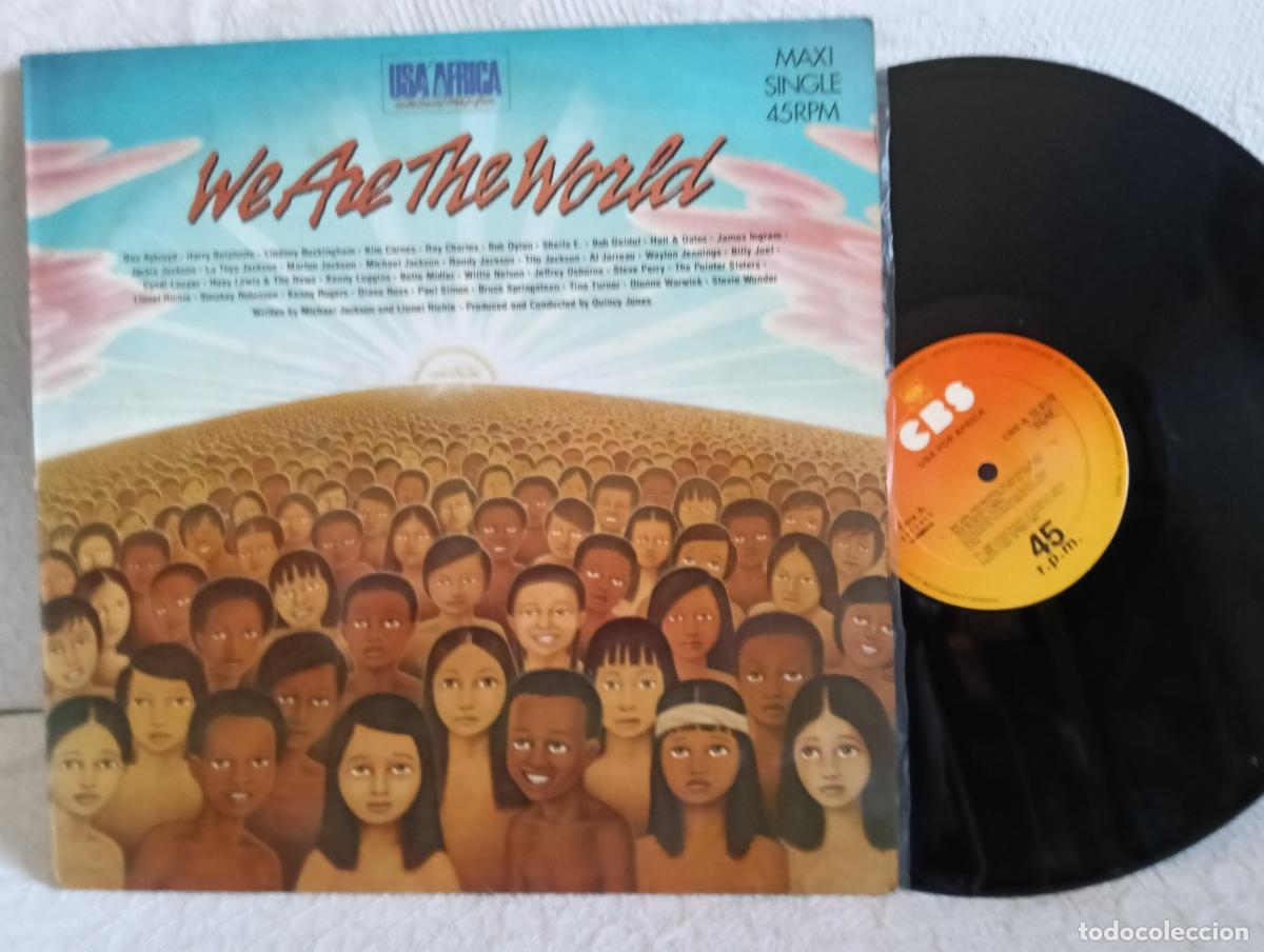 Discos de vinilo: USA POR AFRICAMichael Jackson We Are The World Maxi Excelente estado.Ver titulos y dem&aacute;s informaci&oacute;n