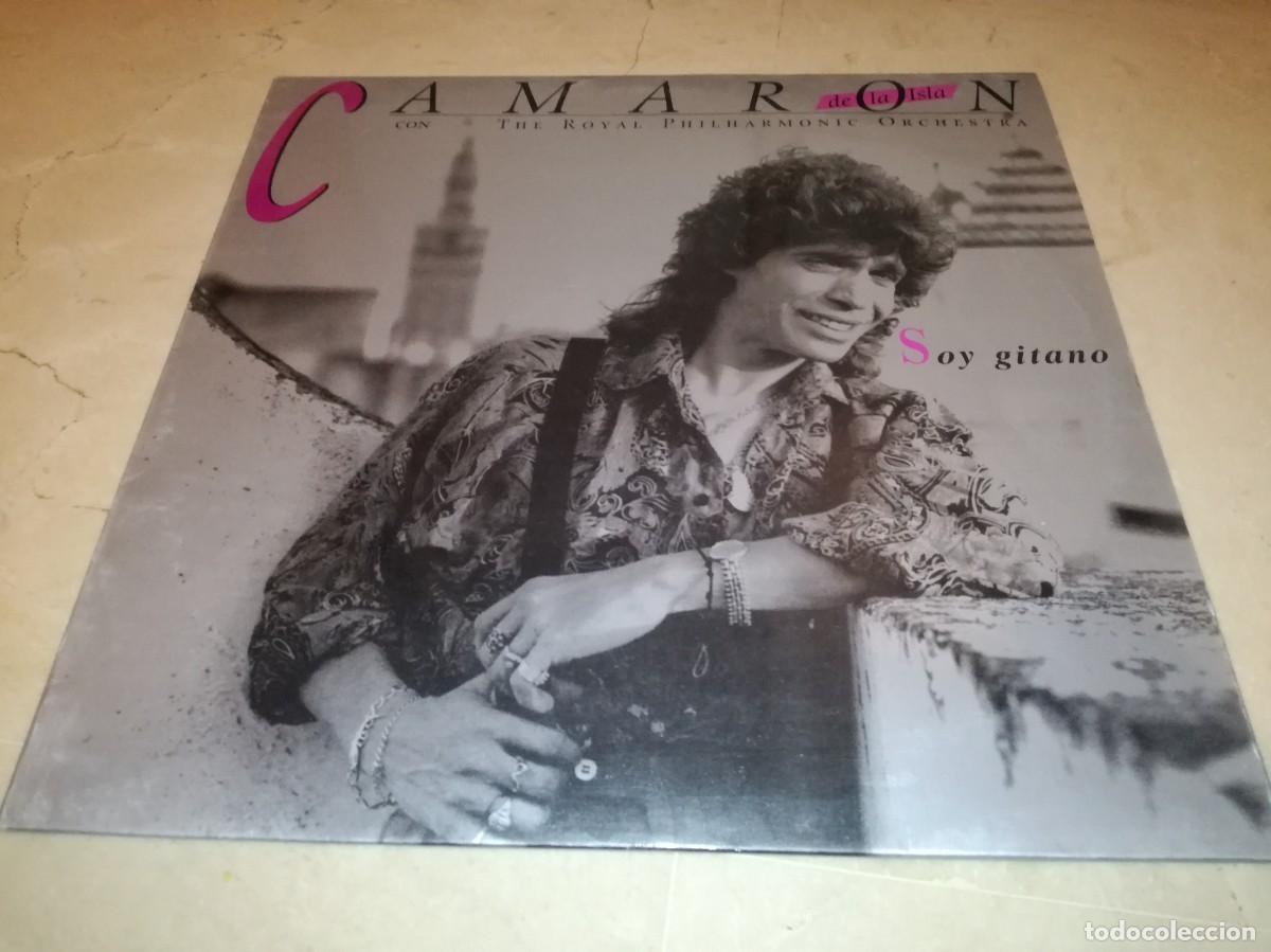 Discos de vinilo: CAMARON DE LA ISLA CON THE ROYAL PHILHARMONIC ORCHESTRA-SOY GITANO-CONTIENE ENCARTE-ORIGINAL 1989