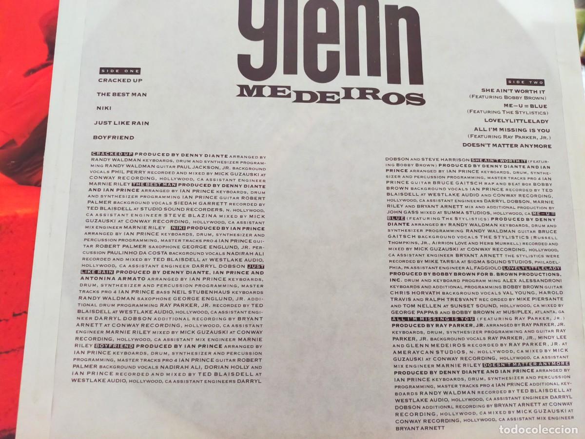 Discos de vinilo: GLEN MEDEIROS. MERCURY. PHONOGRAM. 10 TEMAS. 1990 - Foto 3
