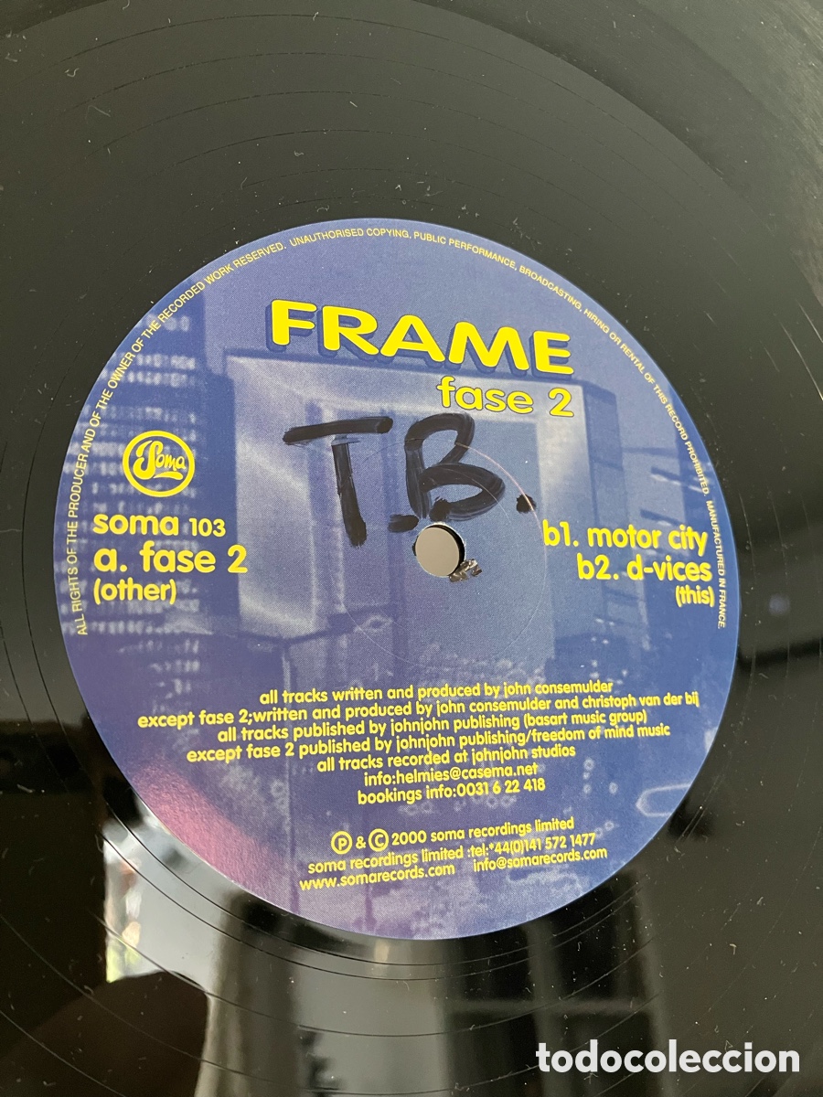 Discos de vinilo: Frame - Fase 2 -Soma Records. - Foto 5